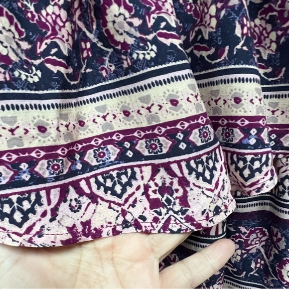 BEACHLUNCHLOUNGE off the shoulder midi dress vibrant loose flowy boho print - Picture 6 of 9